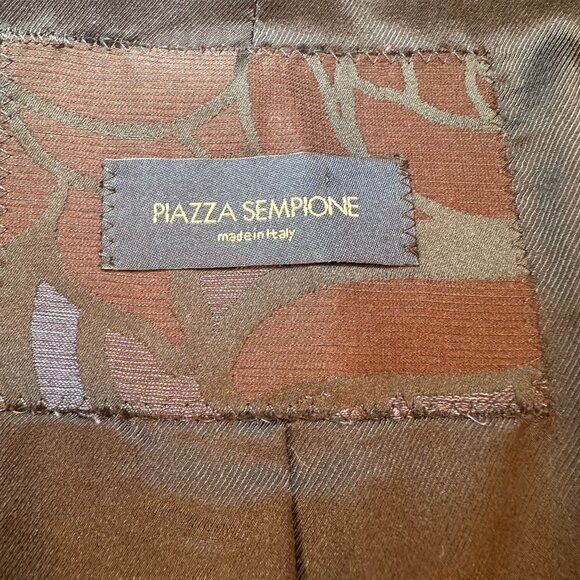 Piazza Sempione Italy Floral Jacquard Blazer Womens Button Up  Jacket Lined New - Picture 2 of 16